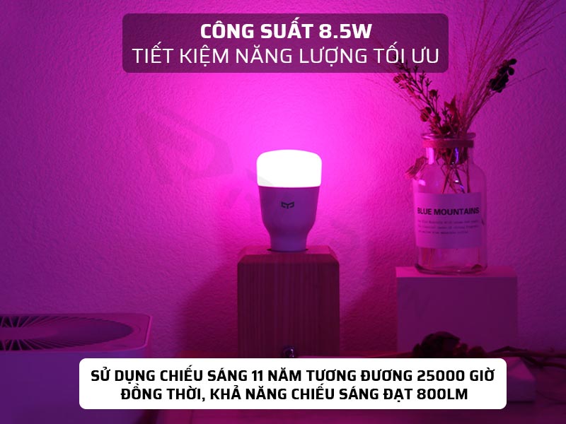 Công suất 8.5W của đèn LED thông minh
