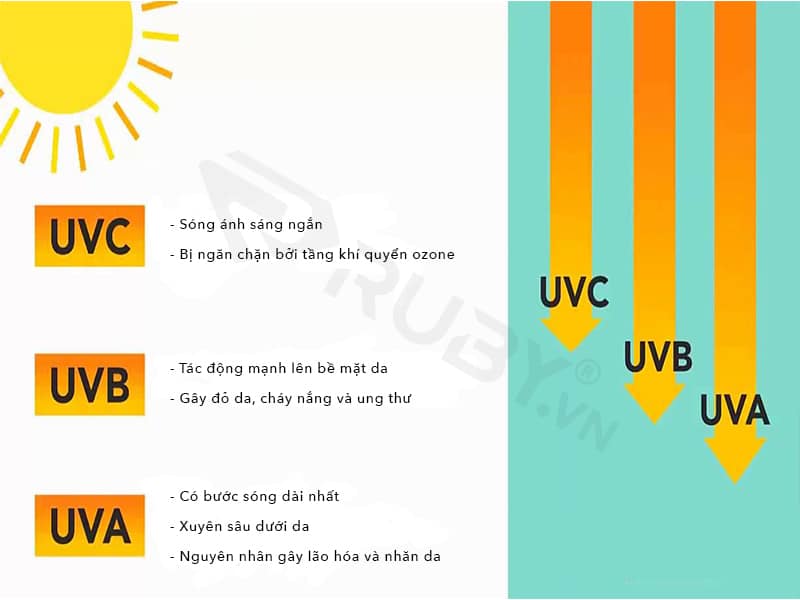Tia UV có 3 loại