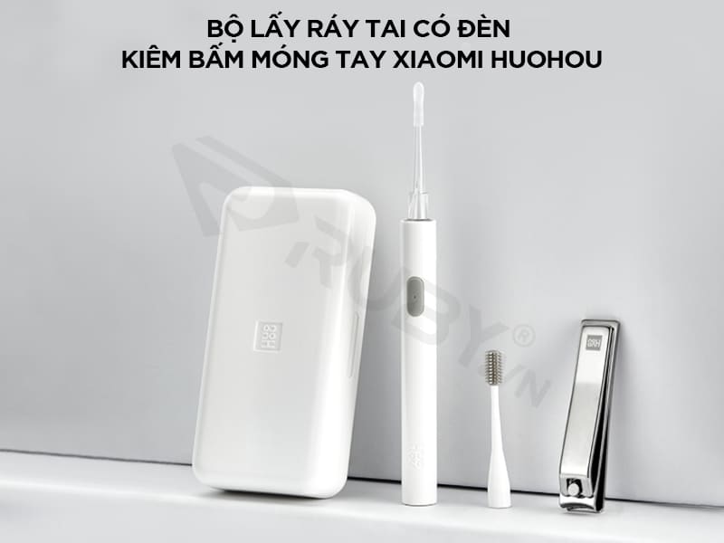 Bộ lấy ráy tai có đèn kiêm bấm móng 2in1 Xiaomi Huohou