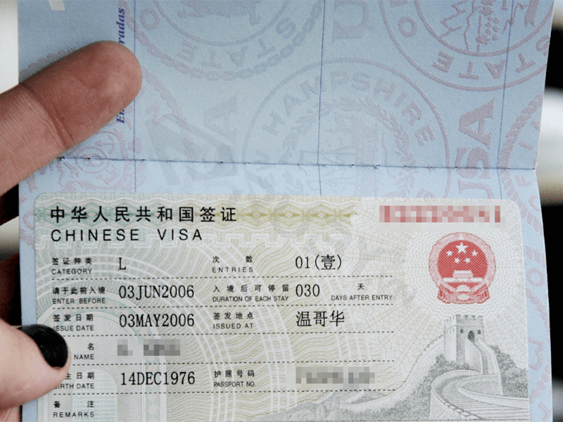 Chuẩn bị Visa Trung Quốc
