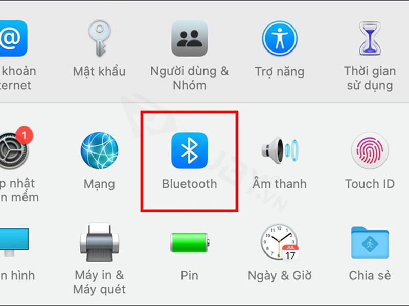 Chọn Bluetooth