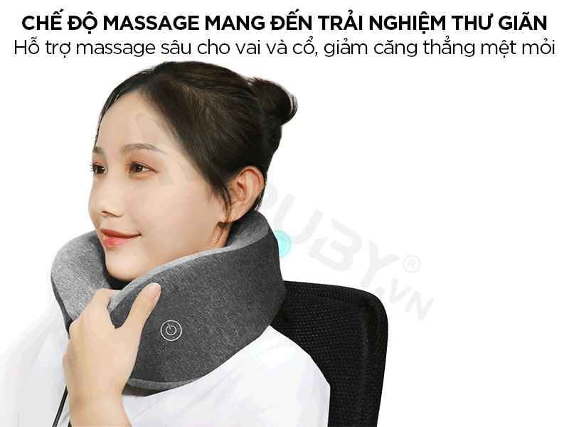 gối massage cổ hồng ngoại