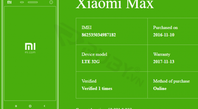 Kiểm tra bảo hành điện thoại Xiaomi